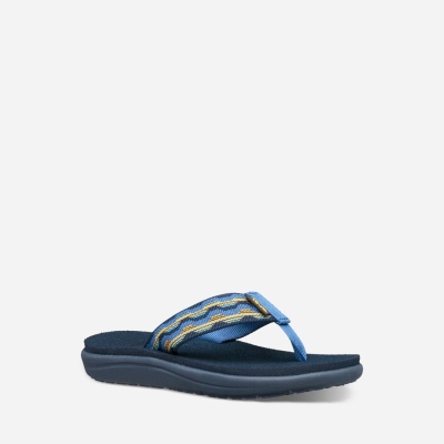 Teva Voya Kids' Dark Blue Flip Flops CA87106 Canada Online